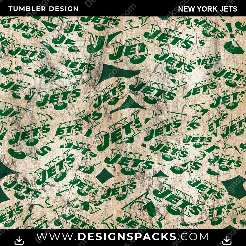 Football Logo BG New York Jets NFL Football Tumbler Digital Wrap Design Download