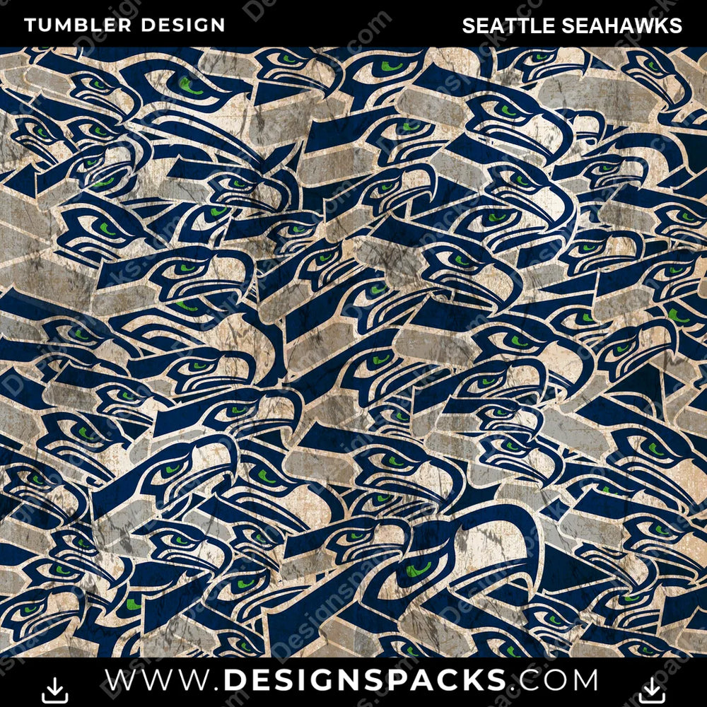 Football Logo BG Seattle Seahawks NFL Football Tumbler Digital Wrap Design Download