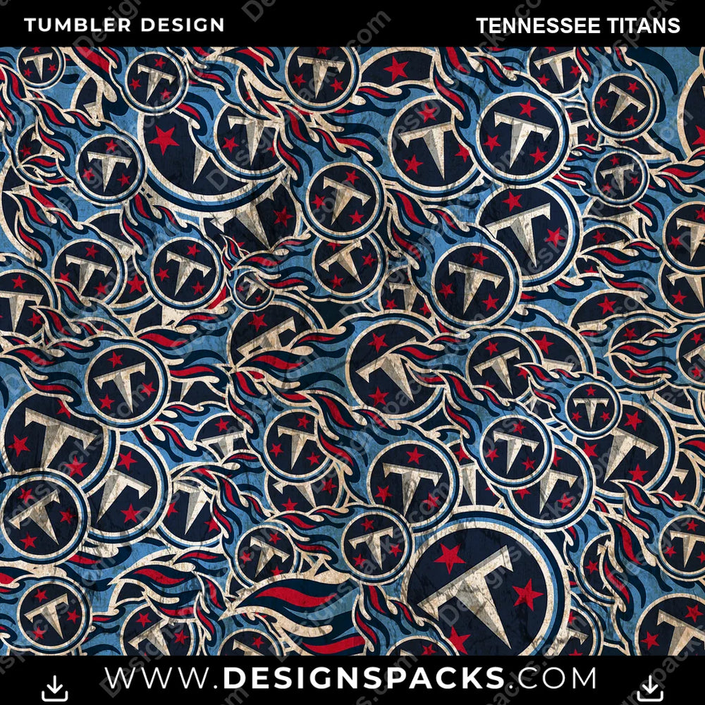 Football Logo BG Tennessee Titans NFL Football Tumbler Digital Wrap Design Download