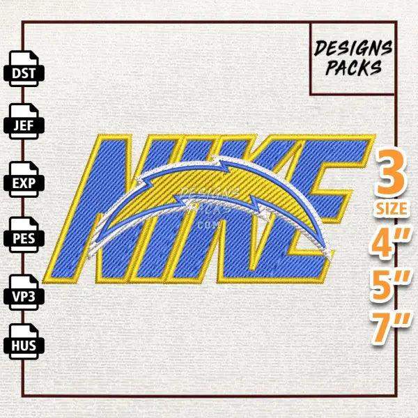 Football Los Angeles Chargers Embroidery Design