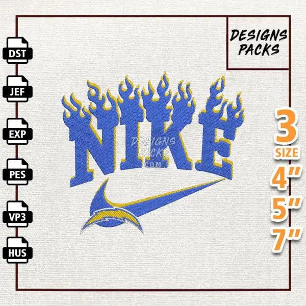 Football Los Angeles Chargers Embroidery Design