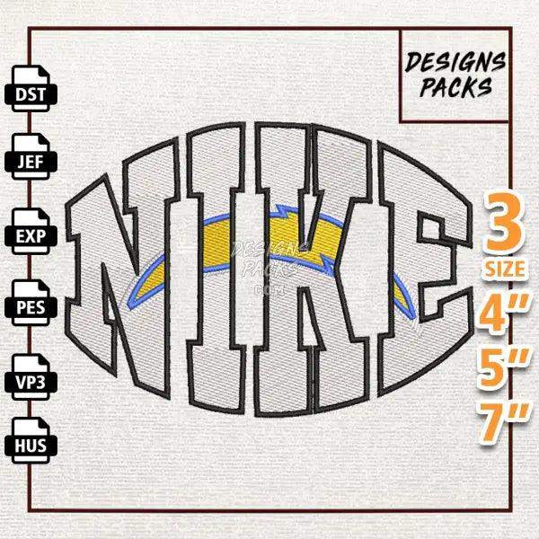 Football Los Angeles Chargers Football Logo Embroidery Design
