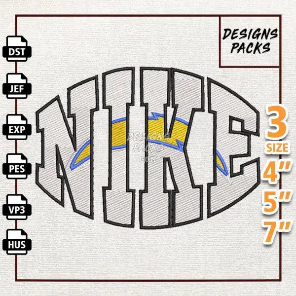 Football Los Angeles Chargers Football Logo Embroidery Design