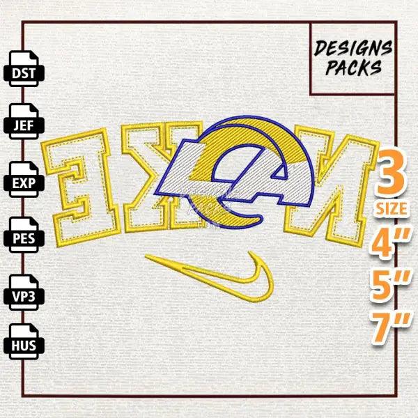 Football Los Angeles Rams Embroidery Design