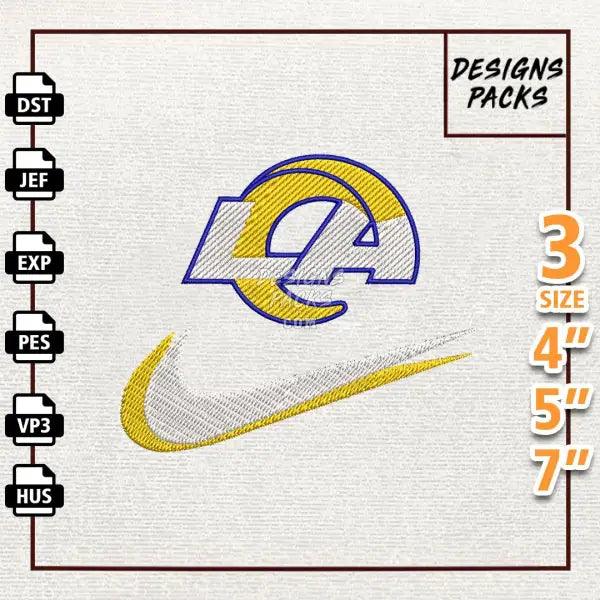 Football Los Angeles Rams Embroidery Design