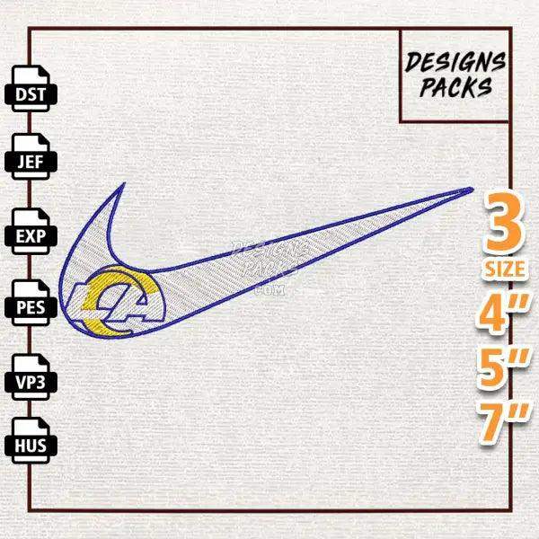 Football Los Angeles Rams Embroidery Design
