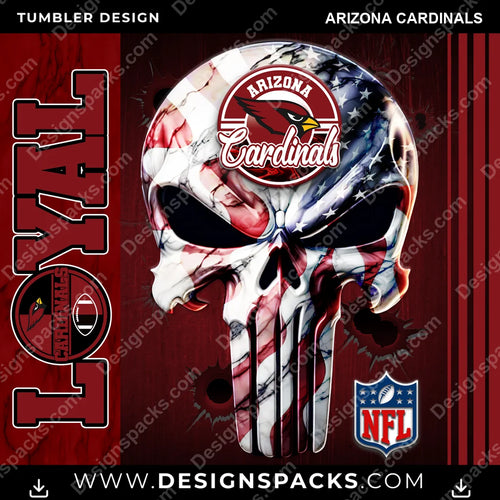 Football Loyal Arizona Cardinals Tumbler Digital Wrap Design