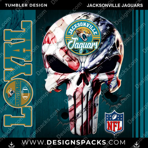 Football Loyal Jacksonville Jaguars Tumbler Digital Wrap Design