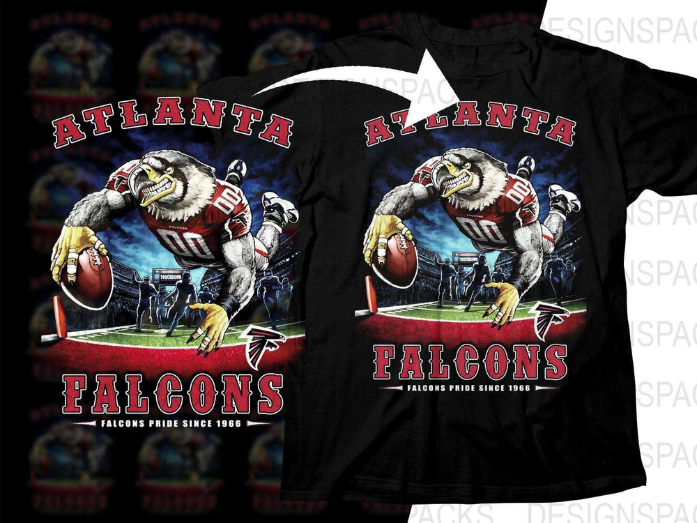 Football Mascot ATLANTA FALCONS Team Halftone Png Digital Download