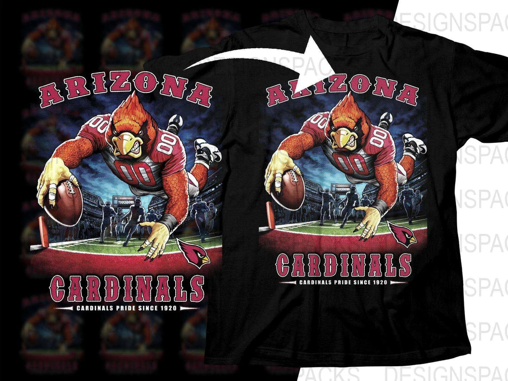 Football Mascot CARDINALS Team Halftone Png Digital Download