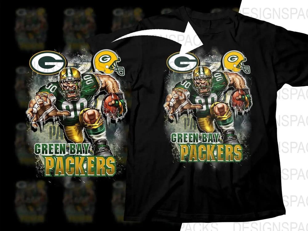 Football Mascot green bay Packers Team Png Digital Download