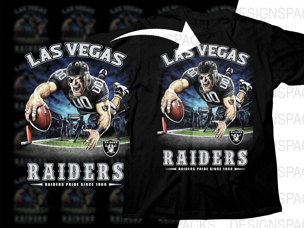 Football Mascot LAS VEGAS RAIDERS Team Halftone Png Digital Download