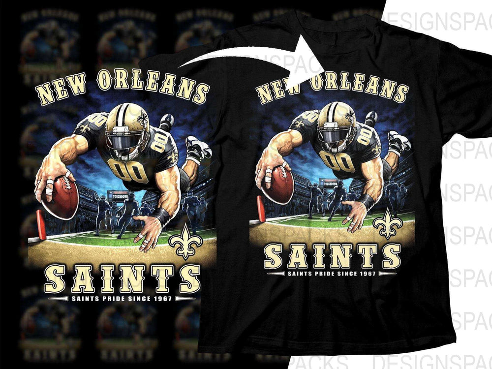 Football Mascot new orleans saints Team Halftone Png Digital Download