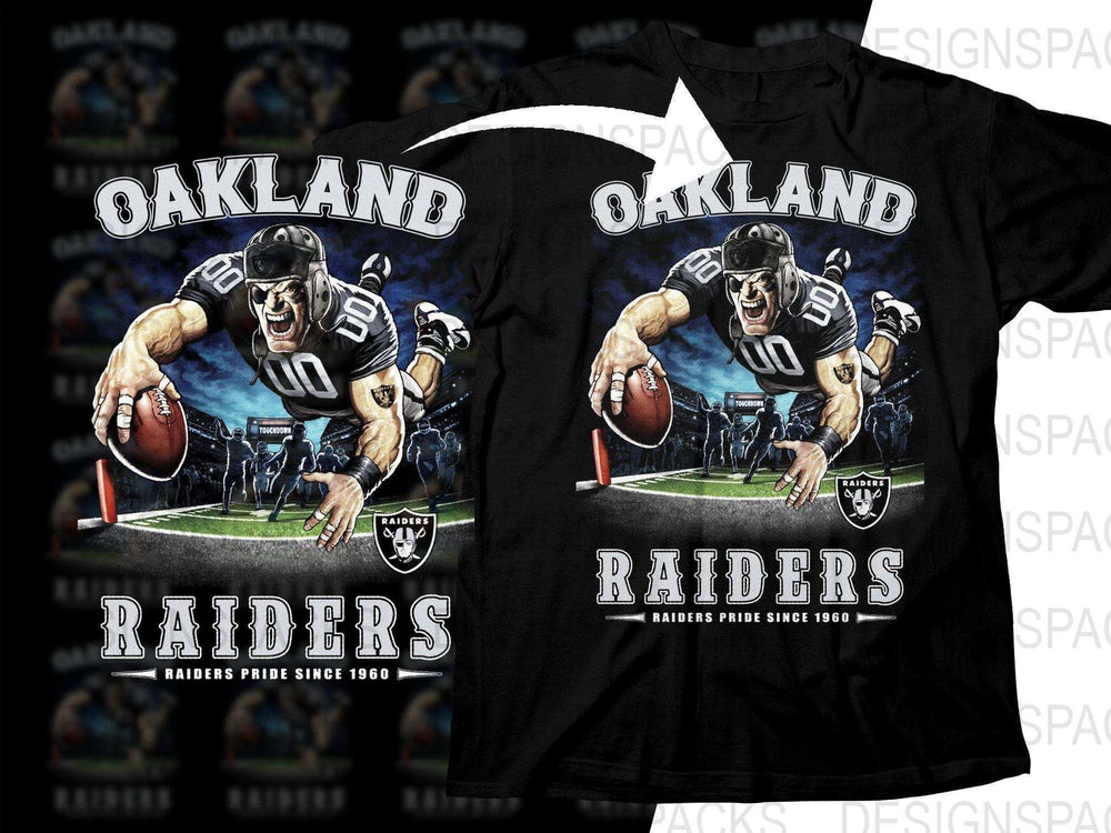Football Mascot OAKLAND RAIDERS Team Halftone Png Digital Download