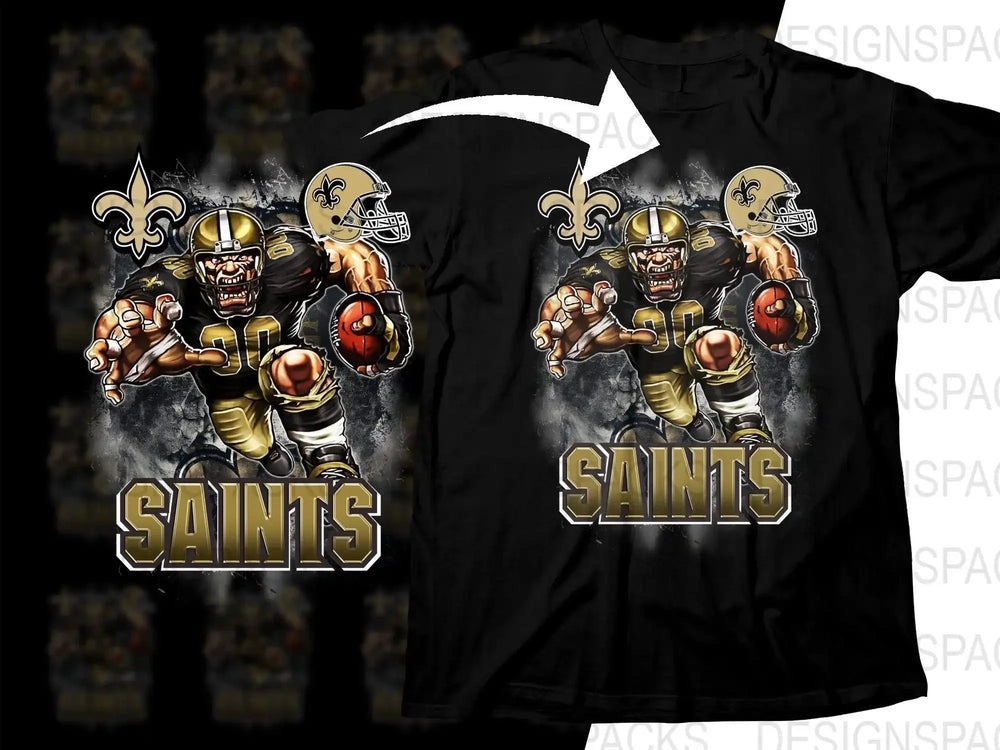 Football Mascot saints Team Png Digital Download