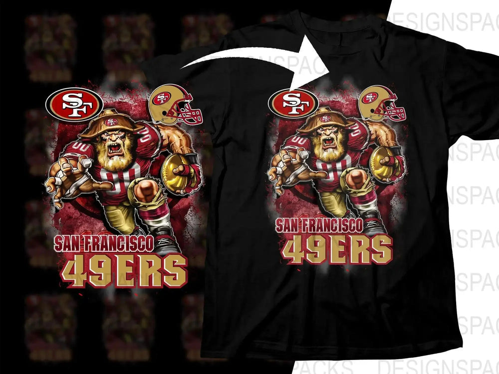 Football Mascot san francisco 49ers Team Png Digital Download