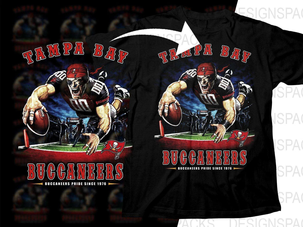 Football Mascot TAMPA BAY BUCCANEERS Team Halftone Png Digital Download