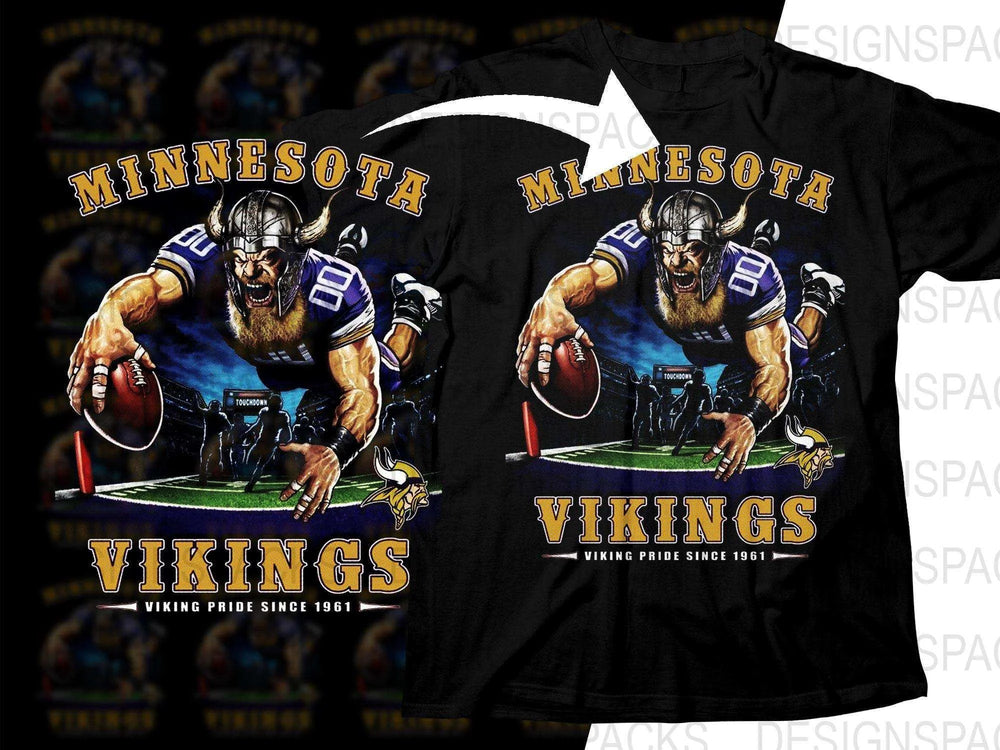 Football Mascot VIKINS Team Halftone Png Digital Download