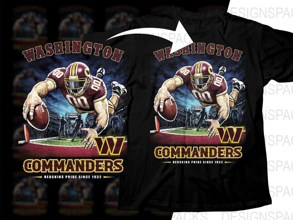 Football Mascot washinton commanders Team Halftone Png Digital Download