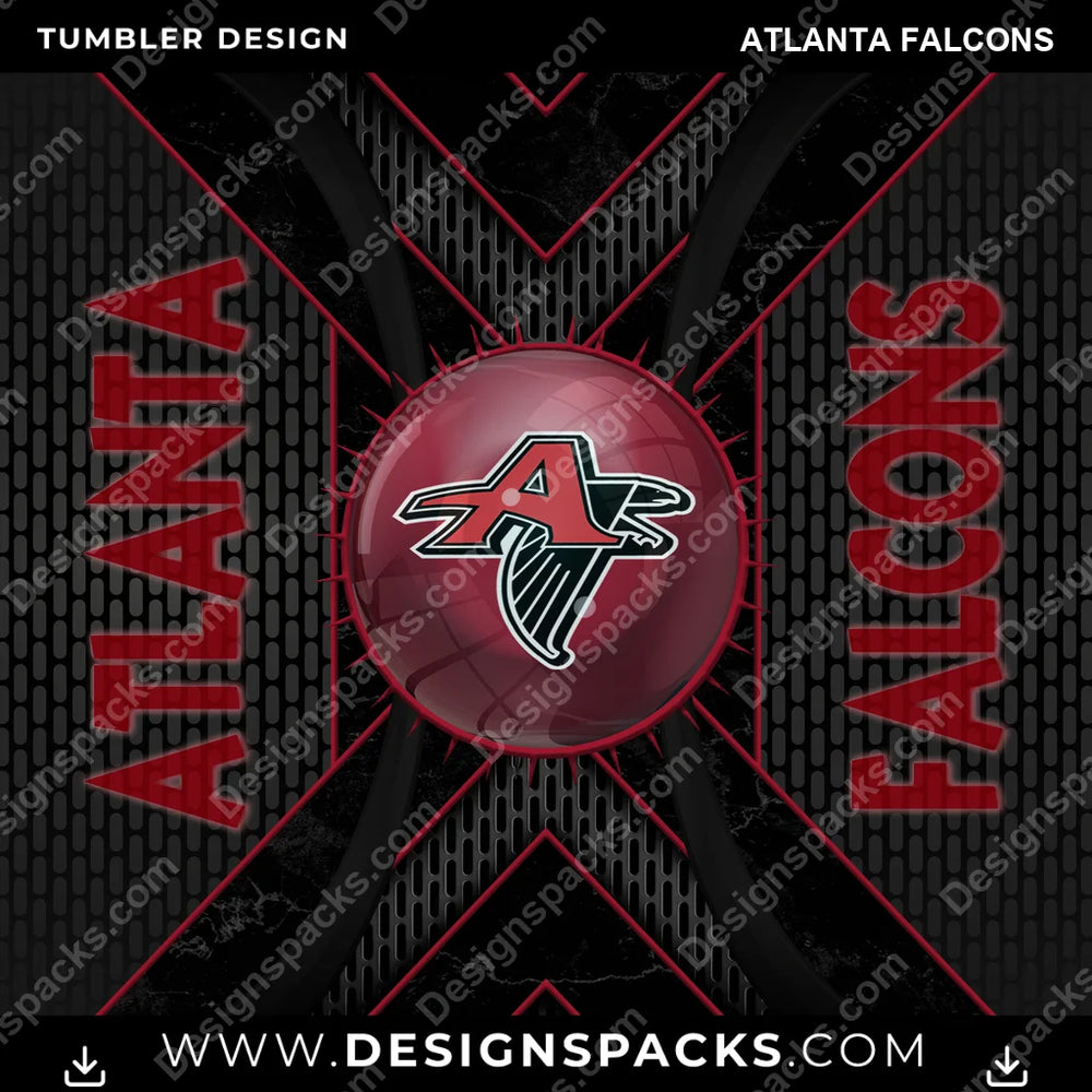 Football Metal Grating Atlanta Falcons NFL Football Tumbler Digital Wrap Design Download