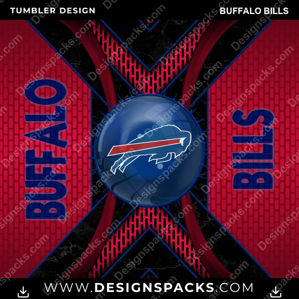 Football Metal Grating Buffalo Bills NFL Football Tumbler Digital Wrap Design Download