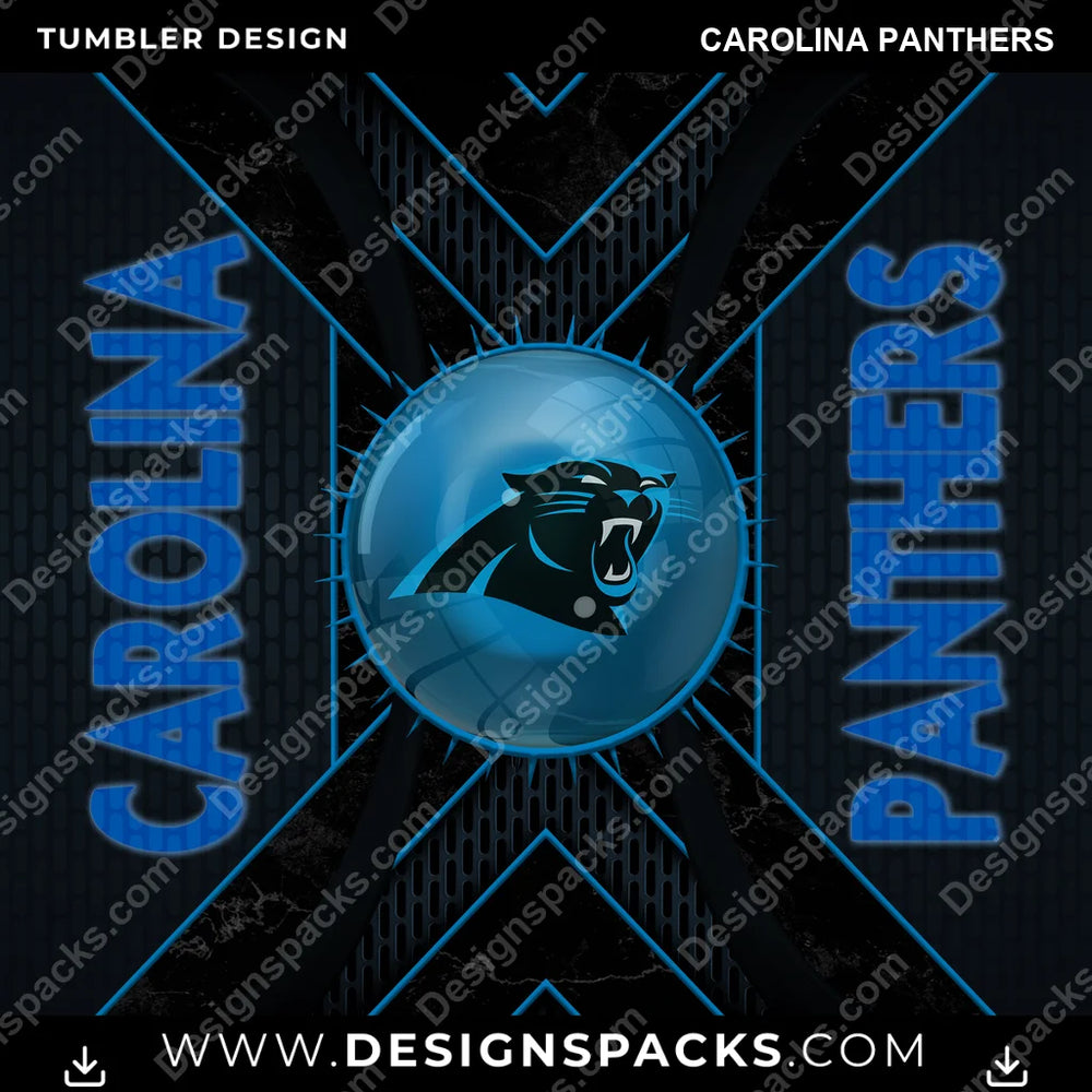 Football Metal Grating Carolina Panthers NFL Football Tumbler Digital Wrap Design Download