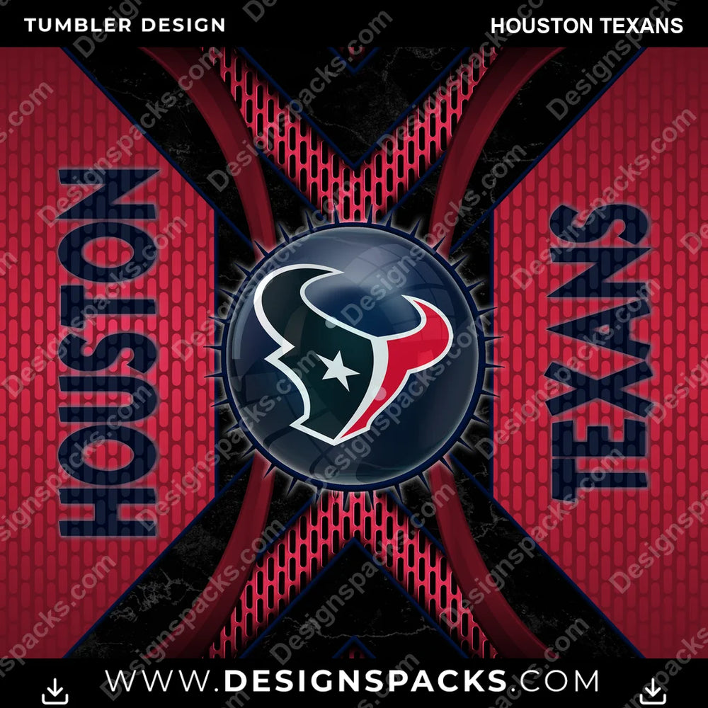 Football Metal Grating Houston Texans NFL Football Tumbler Digital Wrap Design Download