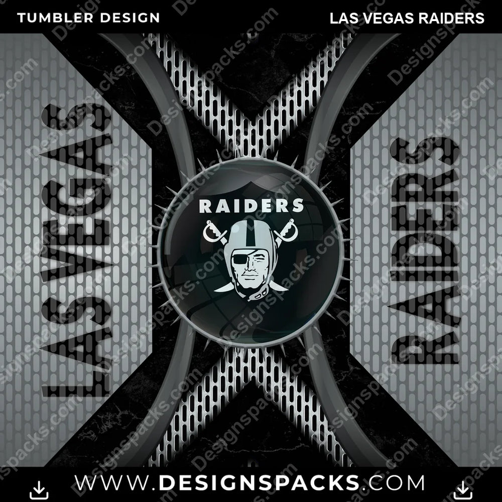 Football Metal Grating Las Vegas Raiders NFL Football Tumbler Digital Wrap Design Download