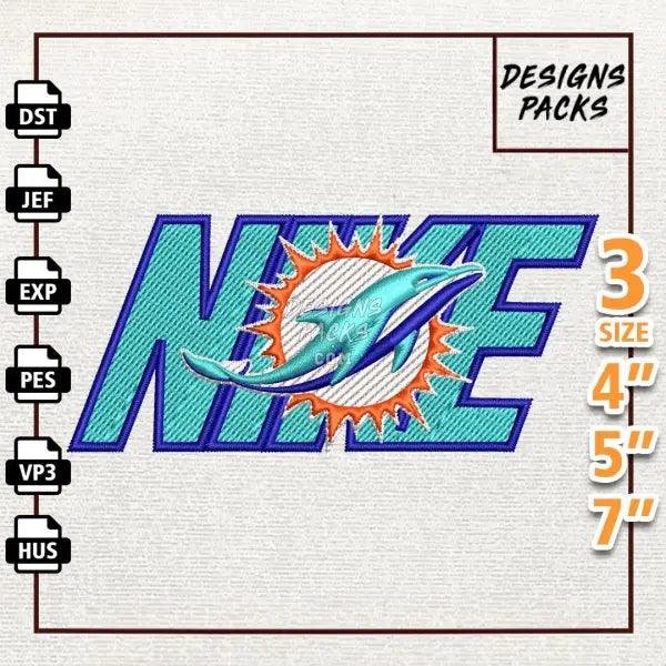 Football Miami Dolphins Embroidery Design