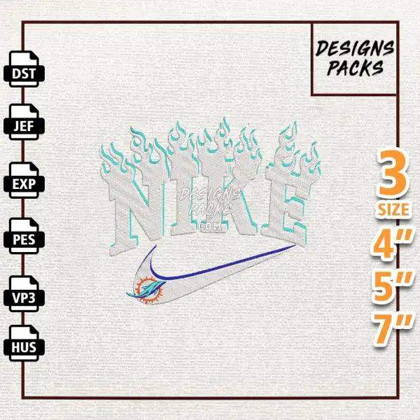 Football Miami Dolphins Embroidery Design