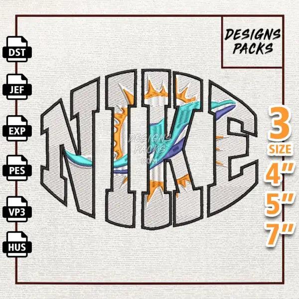 Football Miami Dolphins Embroidery Design