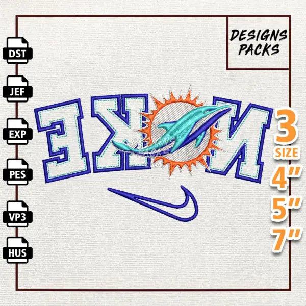 Football Miami Dolphins Embroidery Design