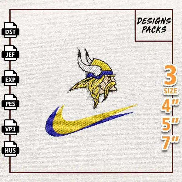Football Minnesota Vikings Embroidery Design