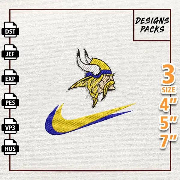 Football Minnesota Vikings Embroidery Design