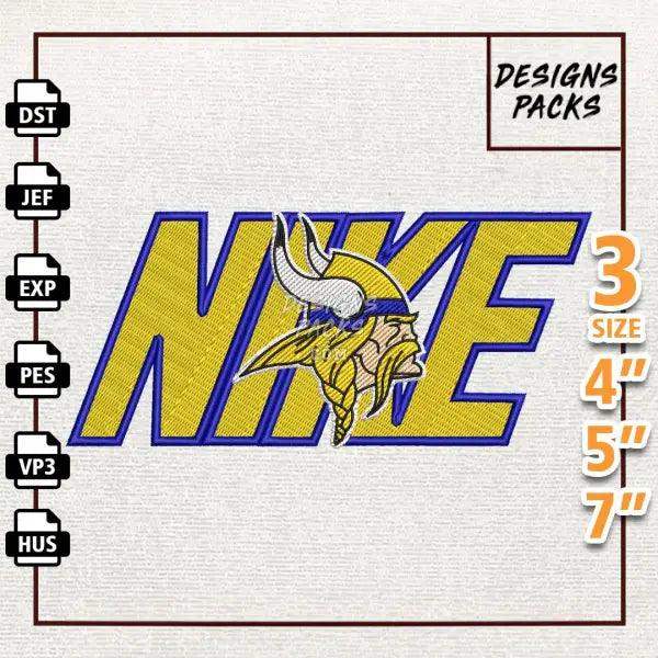 Football Minnesota Vikings Embroidery Design