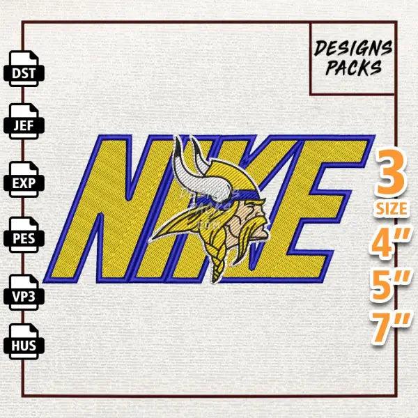 Football Minnesota Vikings Embroidery Design