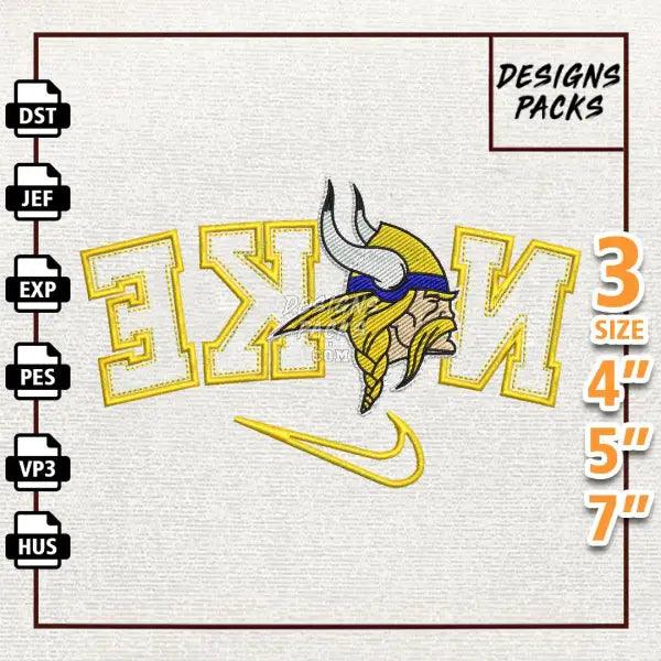 Football Minnesota Vikings Embroidery Design