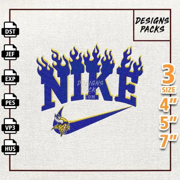 Football Minnesota Vikings Embroidery Design