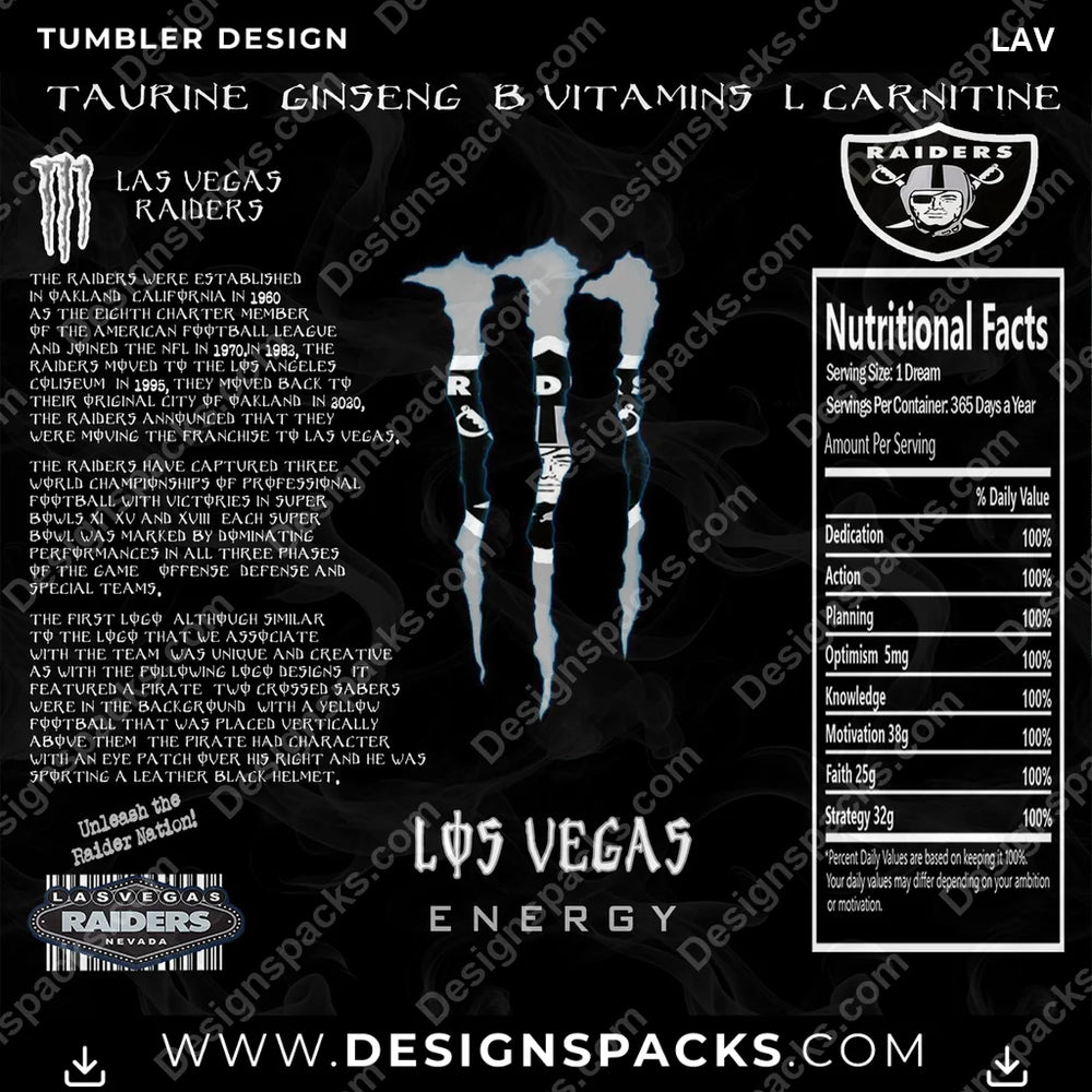 Football MONSTER ENERGY LAV NFL Football Tumbler Digital Wrap Design Download