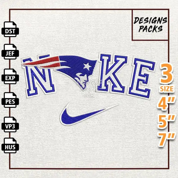 Football New England Patriots Embroidery Design