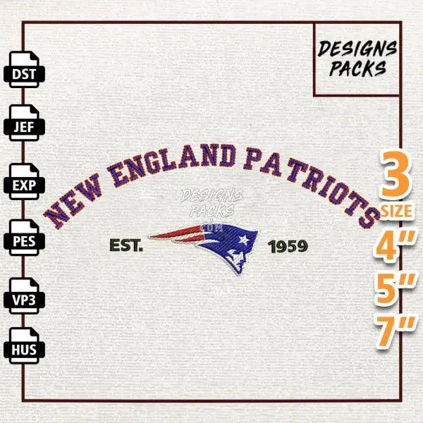 Football New England Patriots Football Logo Embroidery Design