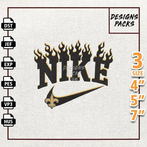 Football New Orleans Saints Embroidery Design