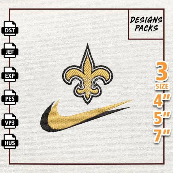 Football New Orleans Saints Embroidery Design