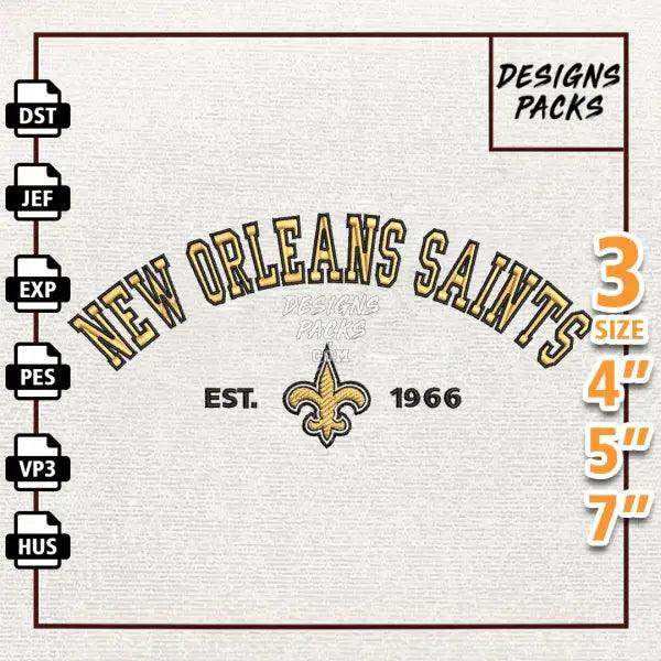 Football New Orleans Saints Embroidery Design