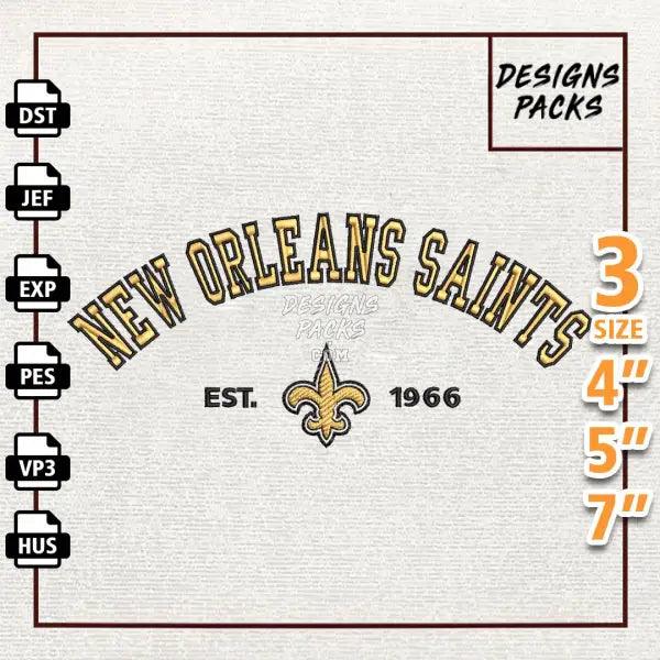 Football New Orleans Saints Embroidery Design