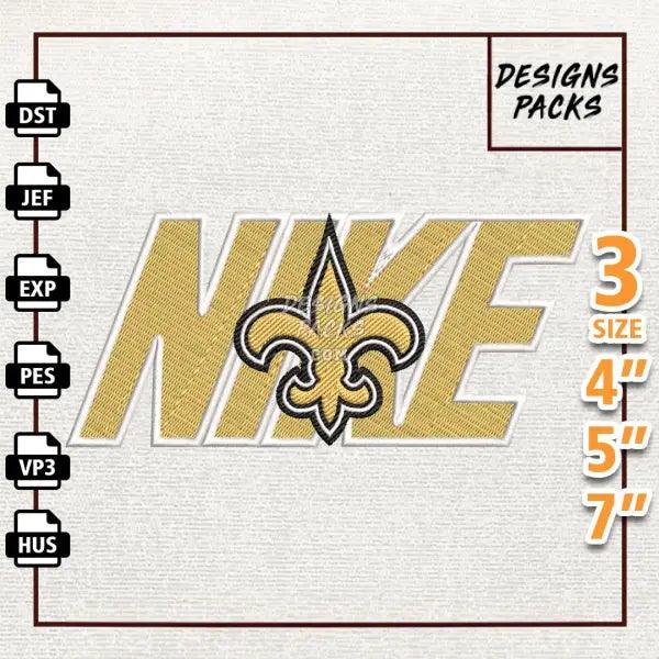 Football New Orleans Saints Embroidery Design