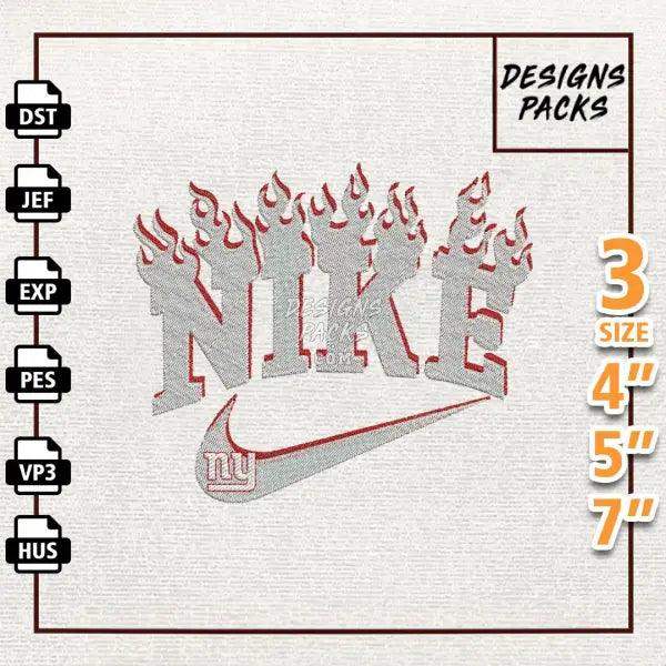 Football New York Giants Embroidery Design