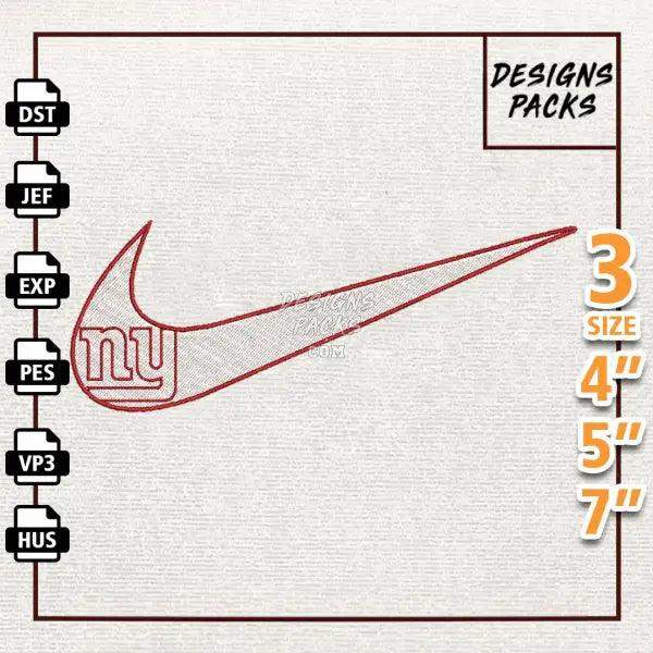 Football New York Giants Embroidery Design