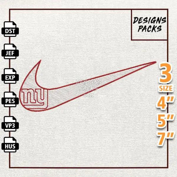 Football New York Giants Embroidery Design