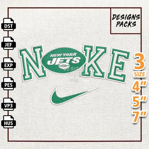 Football New York Jets Embroidery Design